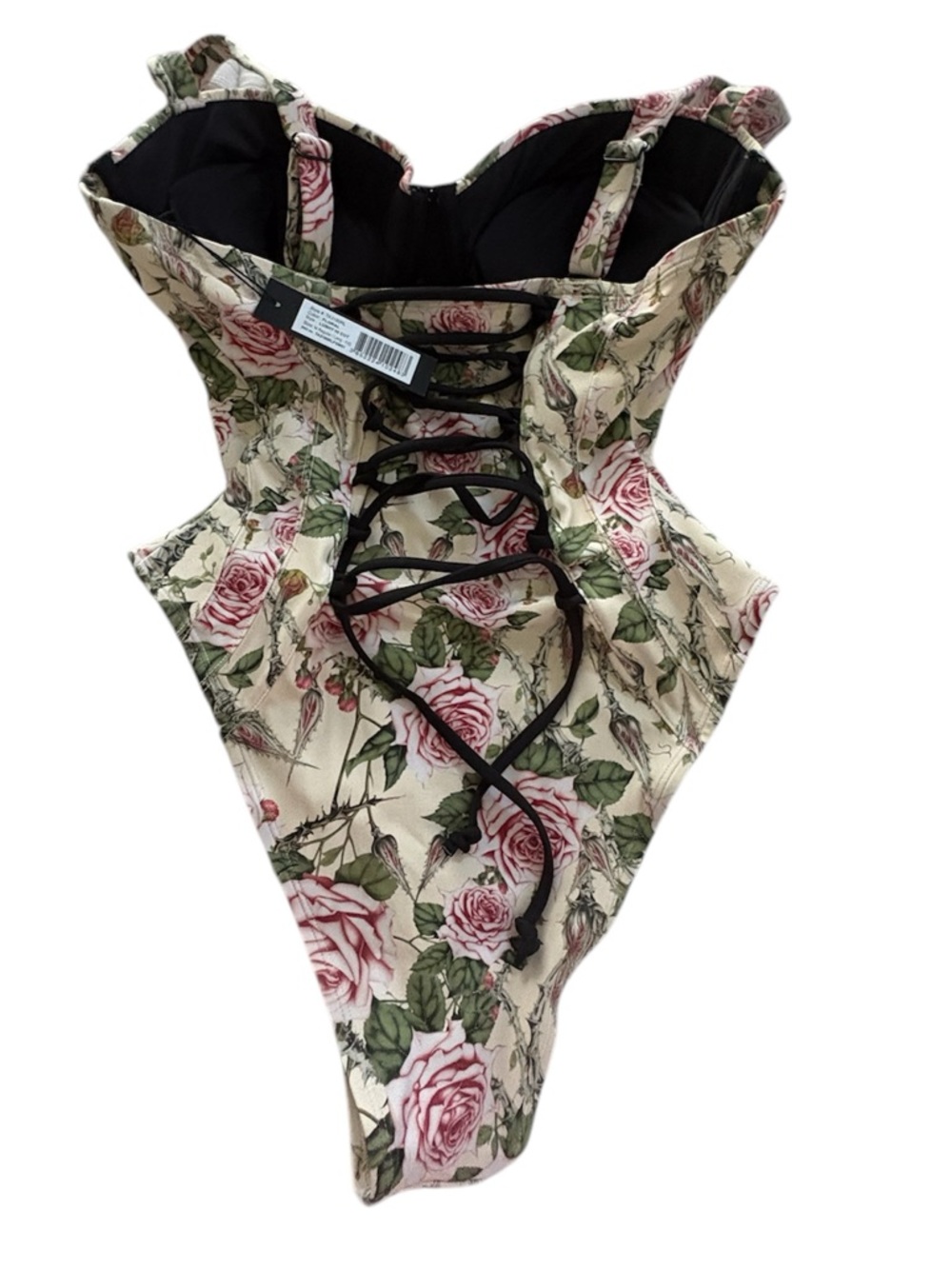 TA3 High Cut Floral Lushy High Cut Thorny Rose Size M R/L torso Cup F/G RARE NWT - Picture 2 of 5